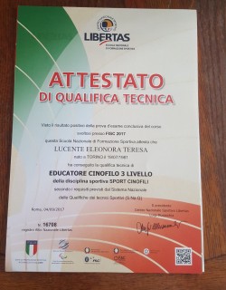 Educatore cinofilo 3° Livello