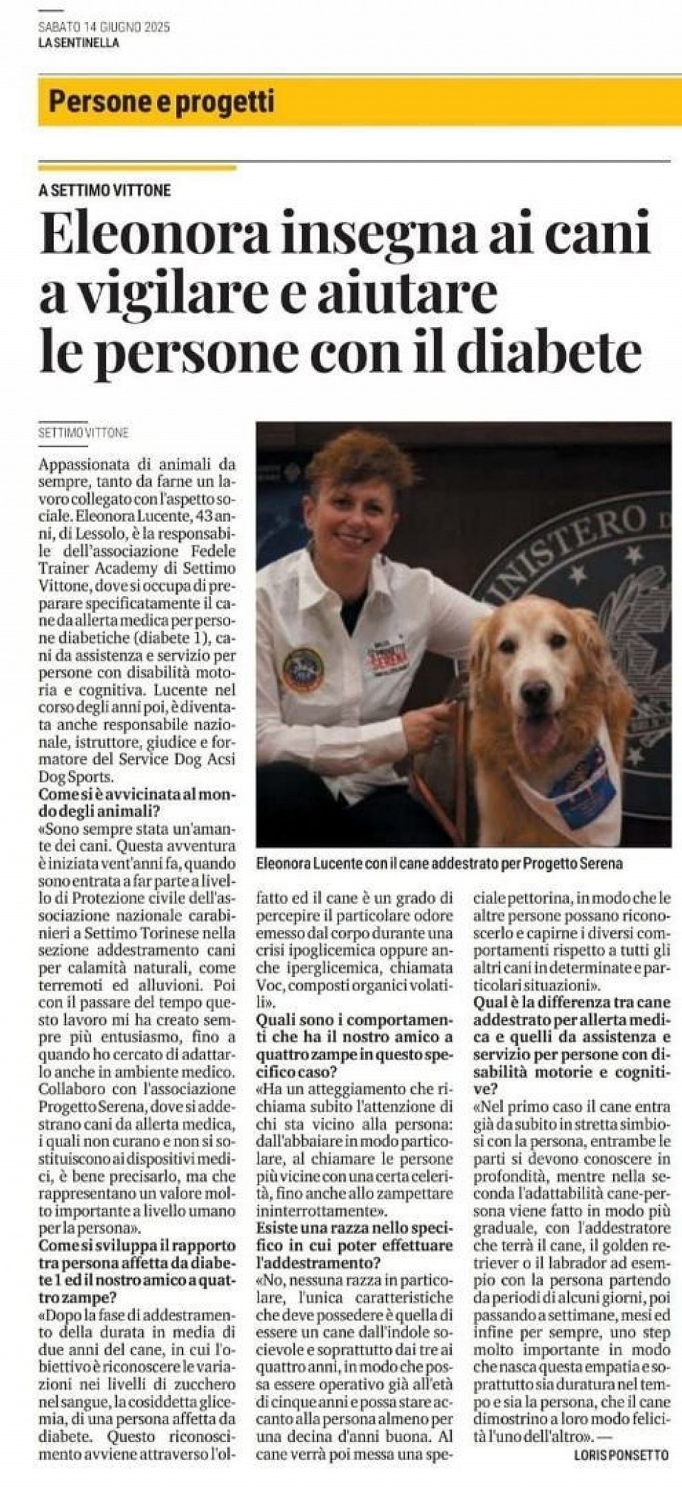 Cane allerta medica